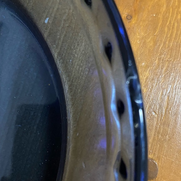 Pyrex Cobalt Blue Glass Vintage Fluted Pie Plate - Picture 7 of 7